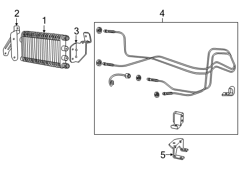 2011 Chevrolet Caprice Trans Oil Cooler Cooler Pipe Diagram for 92258819