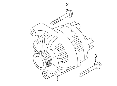 2017 BMW 330i xDrive Alternator ALTERNATOR Diagram for 12318645329