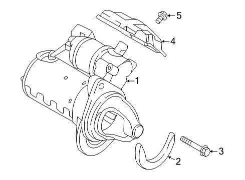 2018 Kia Stinger Starter Starter Assembly Diagram for 361003L051