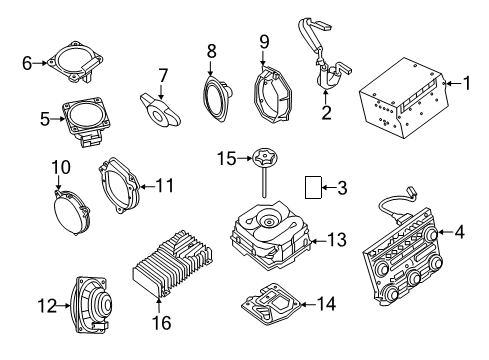 2017 Nissan Pathfinder Sound System Controller Assembly-Audio Visual Diagram for 28330-5ZA0A