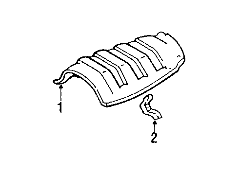 1988 Eagle Premier Exhaust Components Catalytic Converter Diagram for 32003081