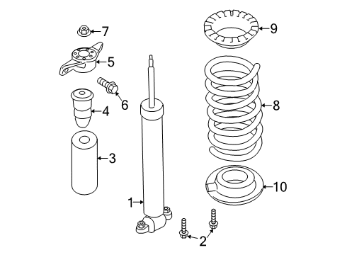 2019 Lincoln MKZ Shocks & Components - Rear Spring Diagram for HP5Z-5560-F