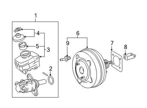 2007 Lexus GS350 Hydraulic System Booster Assy, Brake Diagram for 44610-30A30