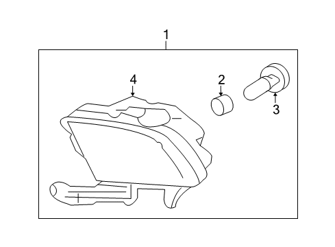 2011 Kia Forte Fog Lamps Front Fog Lamp Assembly, Right Diagram for 922021M410