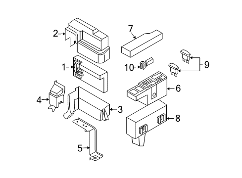 2006 Nissan Maxima Electrical Components Cover-FUSIBLE Link Holder Diagram for 24382-7Y000