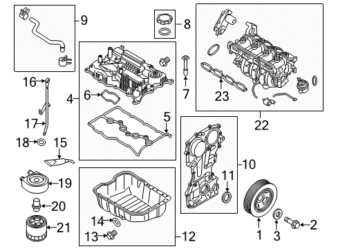 2017 Hyundai Sonata Filters Gasket-Fuel Pump Diagram for 224422GGB0