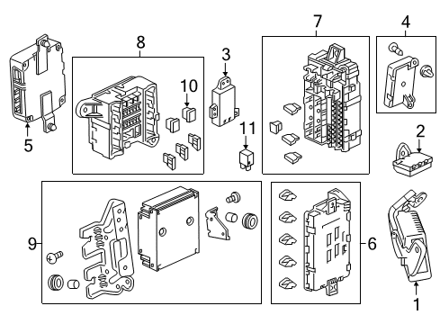 2012 Honda Odyssey Lift Gate HFT Unit (Bluetooth) Diagram for 39770-TK8-A02