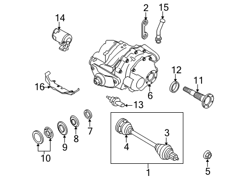 2010 BMW X6 Axle & Differential - Rear Rear Axle Differential Diagram for 33107582389