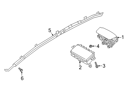 2022 Hyundai Accent Air Bag Components Sensor Assembly-A Type Crash Diagram for 95920-F6000