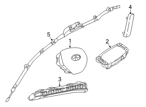 2018 Infiniti QX30 Air Bag Components Sensor Assy-Side Air Bag, RH Diagram for K8836-5DA0A
