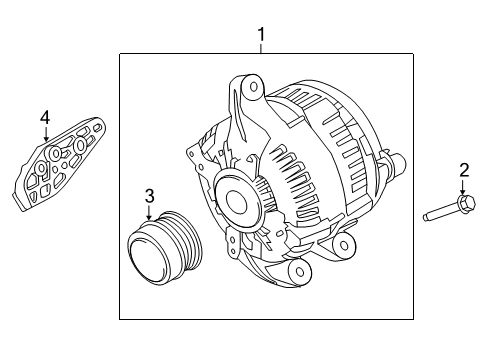 2013 Ford Fusion Alternator Alternator Diagram for HU2Z-10V346-AARM
