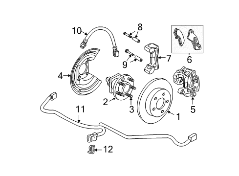 1999 Buick Park Avenue Rear Brakes Hose Asm-Rear Brake (Light) Diagram for 17999819