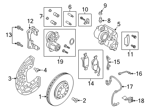 2018 Alfa Romeo Stelvio Rear Brakes Bolt-HEXAGON Head Diagram for 6509906AA