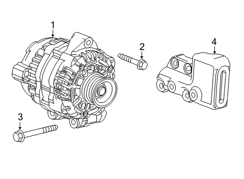2014 Chevrolet Spark EV Alternator Alternator Diagram for 42419578