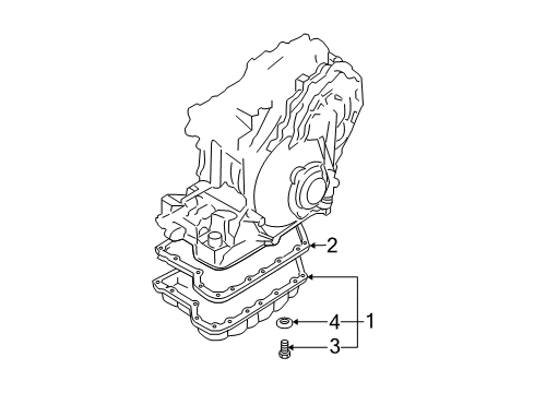 2003 Nissan Murano Automatic Transmission Pan Assy-Oil Diagram for 31390-1XD00