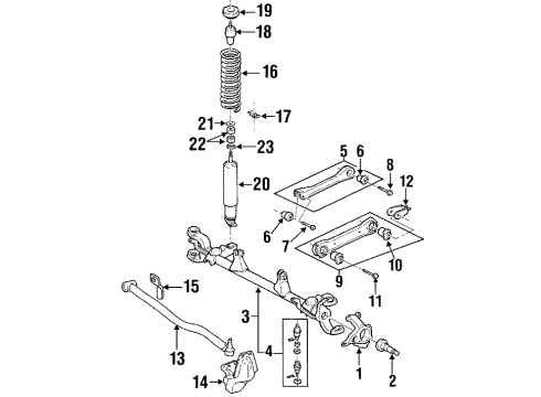 1997 Jeep Cherokee Front Suspension Components Suspension Control Arm Front/Rear-Lower Diagram for 52001162
