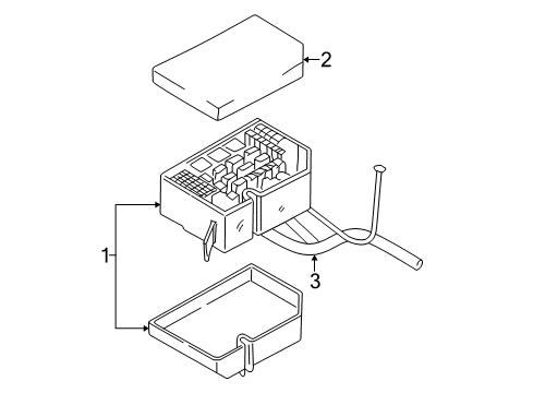 2001 Hyundai Elantra Electrical Components Relay And Fuse Box Kit Diagram for 91840-2DA00