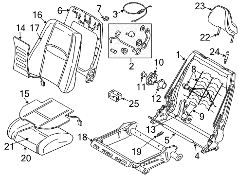 2004 Volvo XC90 Power Seats Heater Control Diagram for 9442947