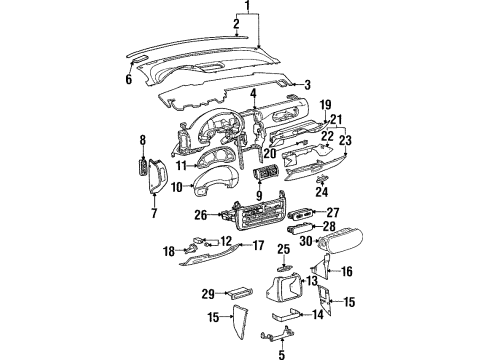 1996 Saturn SL Switches Lever Asm.Turn Signal Switch Diagram for 21061095