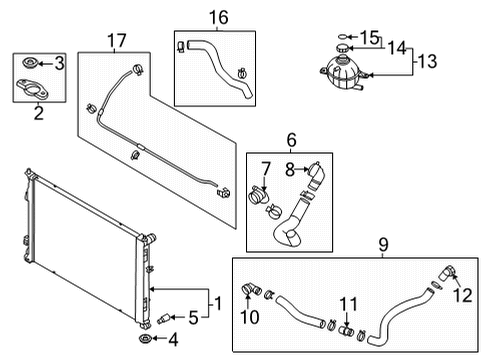 2022 Kia Sorento Radiator & Components Hose Assembly-Radiator, U Diagram for 25414R5700