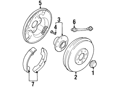 1998 Ford Escort Rear Brakes Brake Hose Diagram for XS4Z-2A442-AA