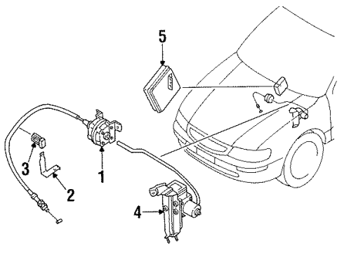 1999 Nissan Maxima Cruise Control System Controller Assy-ASCD Diagram for 18930-4L700