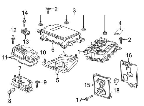 2016 Chevrolet Volt Electrical Components Bracket Diagram for 23377723