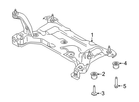 2014 Ford Transit Connect Suspension Mounting - Front Rear Insulator Diagram for AV6Z-9900155-A