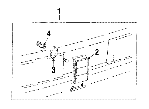 1986 Toyota Camry License Lamps Lamp Assembly, License Plate Diagram for 81690-32061