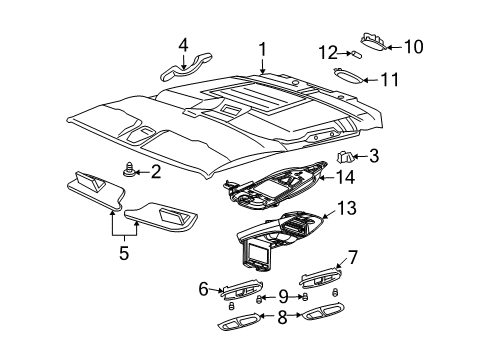 2004 Buick Rainier Interior Trim - Roof Lens Diagram for 88935733