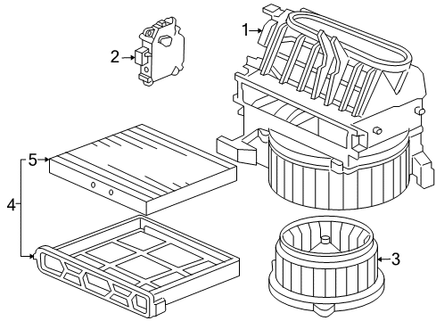 2005 Honda Accord A/C & Heater Control Units Blower Sub-Assy. Diagram for 79305-SDA-A11