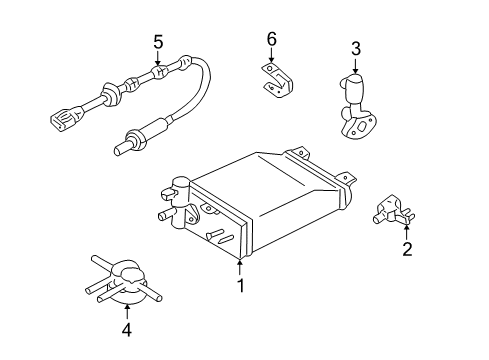 2006 Infiniti Q45 Emission Components Valve Assy-Vacuum Cut Diagram for 17372-CW50A