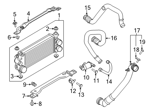 2019 Ford F-150 Intercooler Intercooler Diagram for JL3Z-6K775-A