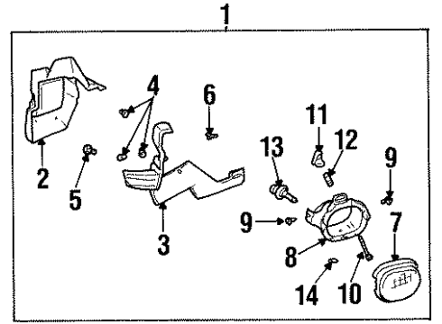 2004 Oldsmobile Silhouette Fog Lamps Lamp Asm-Front Fog Diagram for 10429456