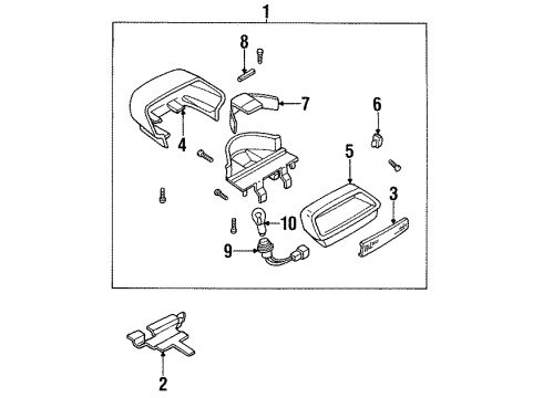1997 Nissan Maxima High Mount Lamps Lamp Assembly-Stop Diagram for 26590-1L000