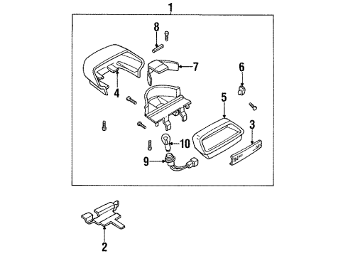 1995 Nissan Maxima Bulbs Lamp Assembly-Stop Diagram for 26590-40U01