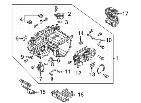 2022 Hyundai Ioniq 5 Electrical Components Shift By Wire-Actuator Assembly Diagram for 42910-18000