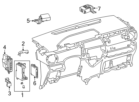 2015 Toyota Prius C Electrical Components Control Module Diagram for 89650-52B83