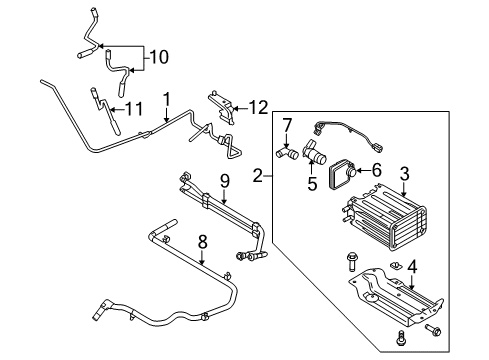 2009 Ford E-250 Powertrain Control Hose Diagram for 9C2Z-9E498-B