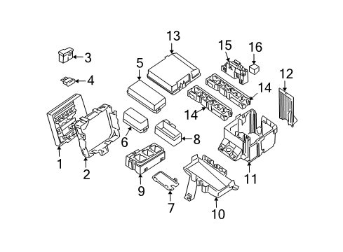 2008 Nissan Pathfinder Electrical Components Connector Assembly - FUSIBLE Link Diagram for 24370-C9902