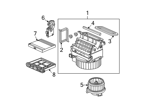 2014 Honda Pilot A/C & Heater Control Units Blower Sub-Assy. Diagram for 79305-SZA-A03