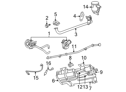 2004 Chrysler Pacifica Powertrain Control Tube-EGR Diagram for 4861639AD