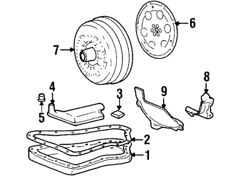 1998 Pontiac Grand Prix Automatic Transmission Pan Kit, Automatic Transmission Oil (M6) *Includes Pan, Ma Diagram for 24211988
