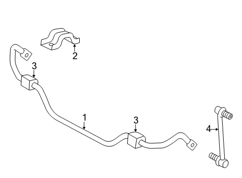 2003 Dodge Intrepid Stabilizer Bar & Components - Front Bar-Front SWAY Diagram for 4782303AA