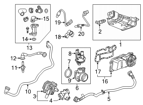 2022 Cadillac XT5 Emission Components Vapor Canister Diagram for 85510256