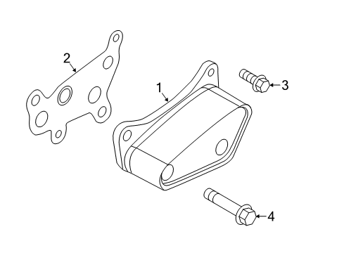 2017 Chevrolet Cruze Oil Cooler Oil Cooler Seal Diagram for 12641870