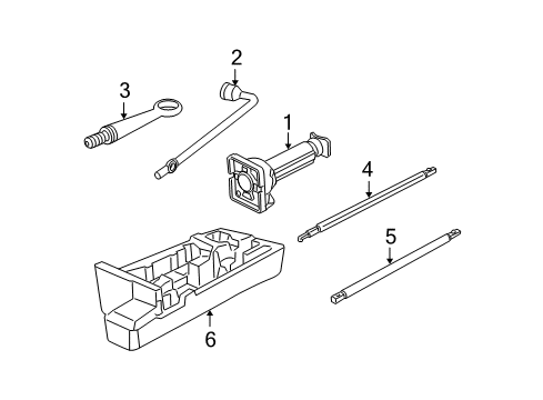 2012 Honda Pilot Jack & Components Box, Tool & Jack Diagram for 89332-SZA-A00