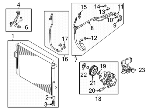 2021 Kia Sorento A/C Condenser, Compressor & Lines Tube Assembly-Suction Diagram for 97775R5630