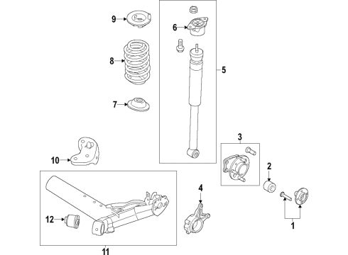 2018 Ford Fiesta Rear Axle, Suspension Components Coil Spring Diagram for C1BZ-5560-N