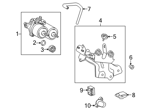 2012 Lexus HS250h Anti-Lock Brakes Hose, Brake ACTUATOR Diagram for 44571-75020